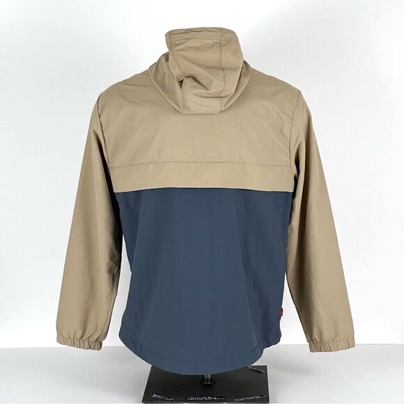 TIMBERLAND Men's Half-Zip Colorblocked Water-Resistant Windbreaker Jacket - Picture 6 of 10
